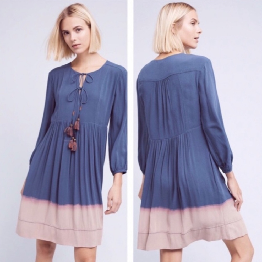 HP🎉Anthro Holding Horses Ombré tassel dress - Picture 1 of 6